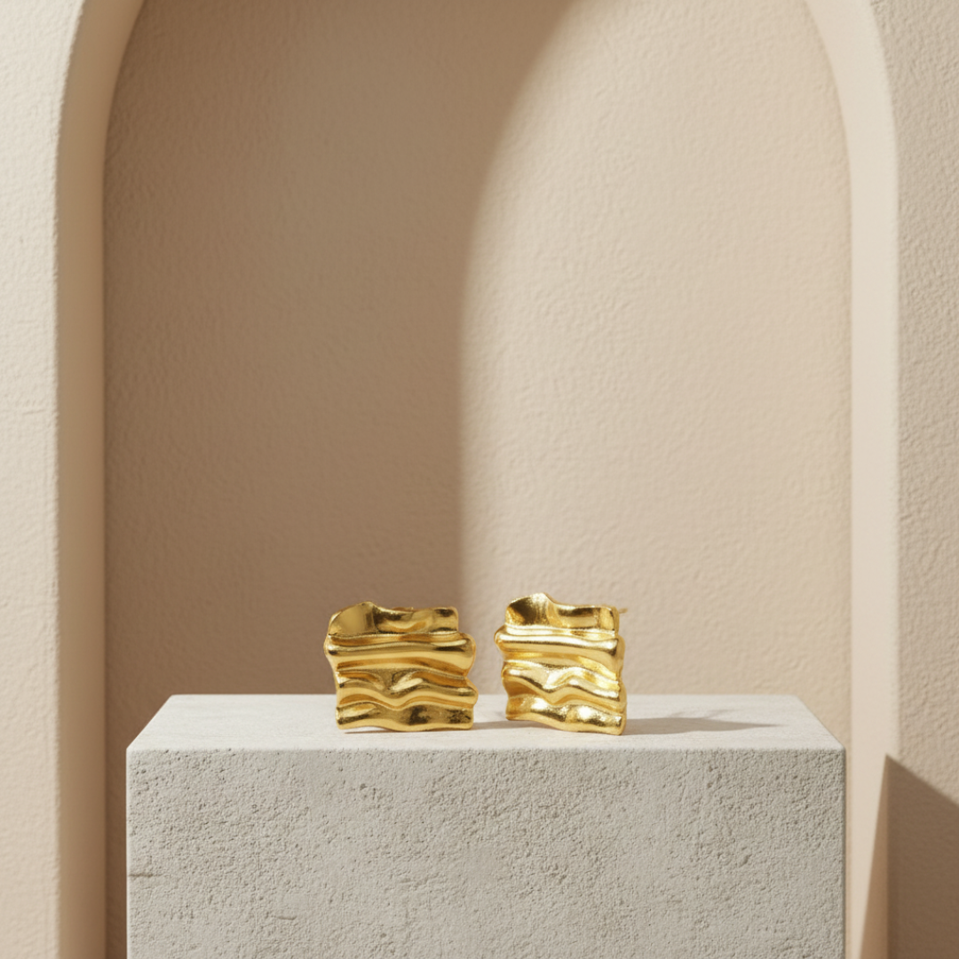 Trio Earrings — 18K gold-plated anti-tarnish jewellery by Veyra