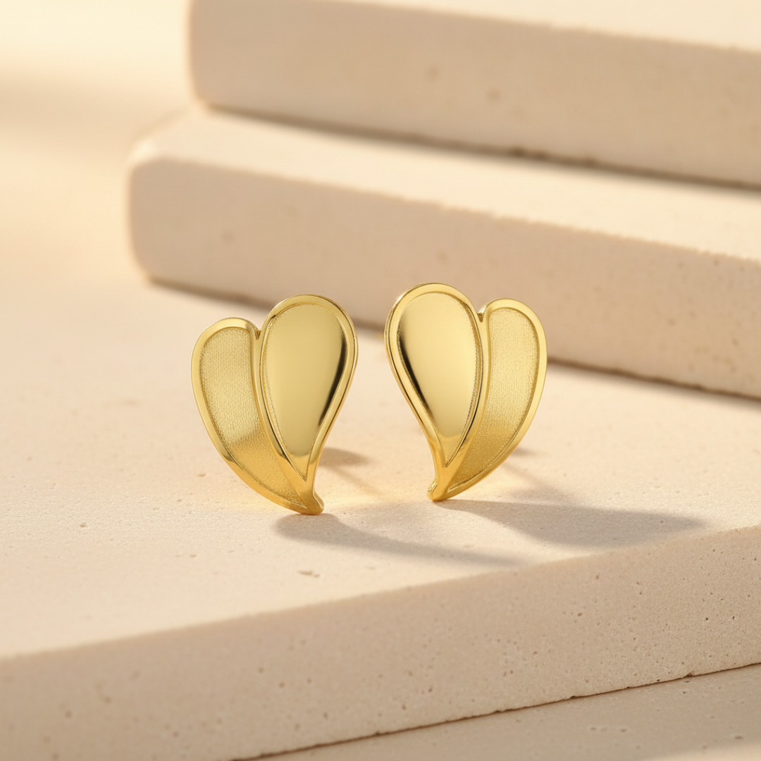 Drop It Earrings — 18K gold-plated anti-tarnish jewellery by Veyra, view 2