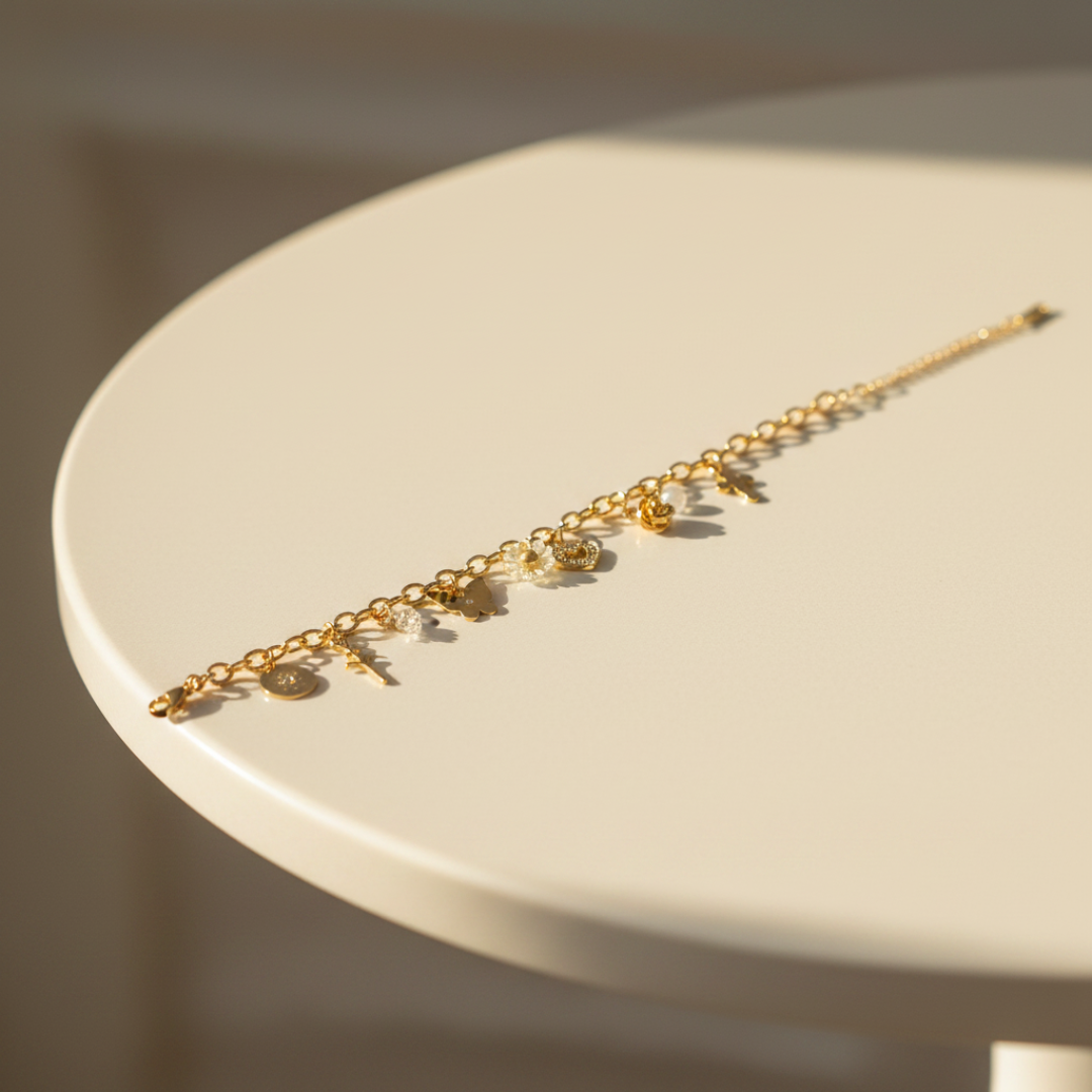Stacked Up Bracelet — 18K gold-plated anti-tarnish jewellery by Veyra