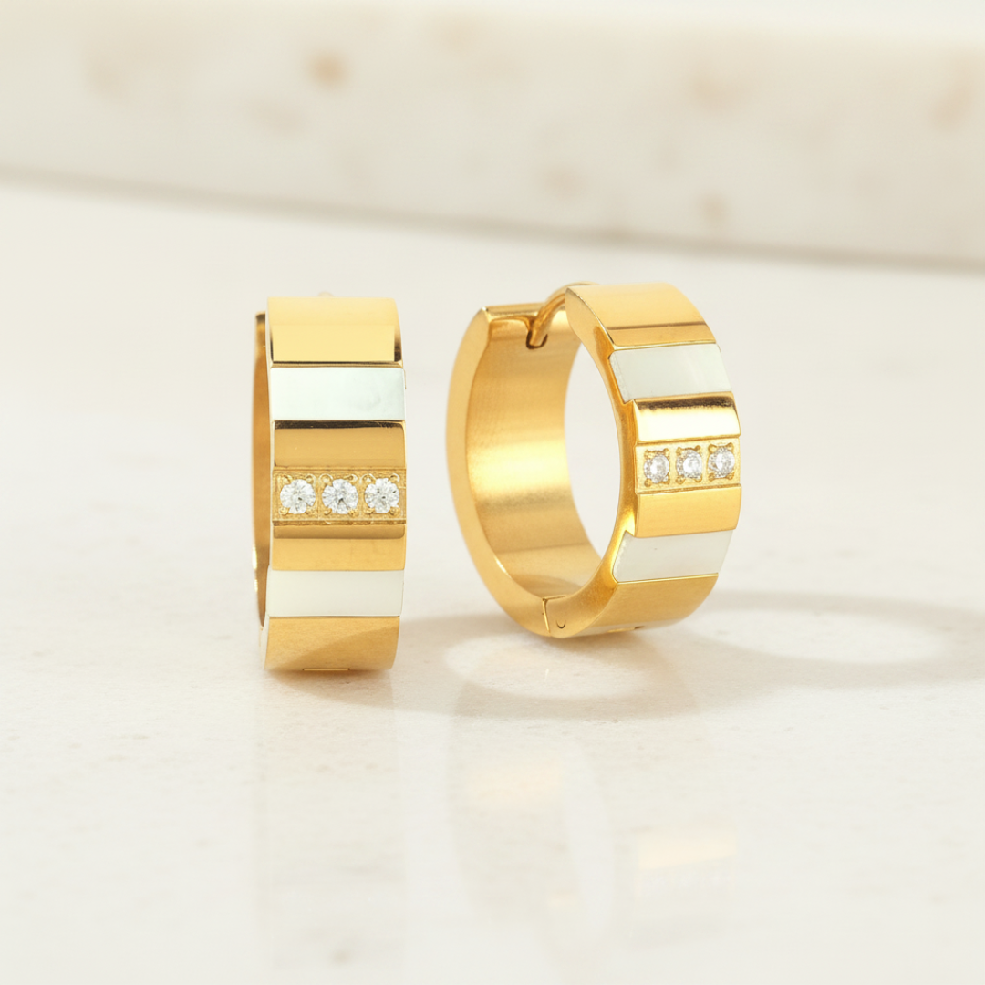 Pearl Bliss Earrings — 18K gold-plated anti-tarnish jewellery by Veyra