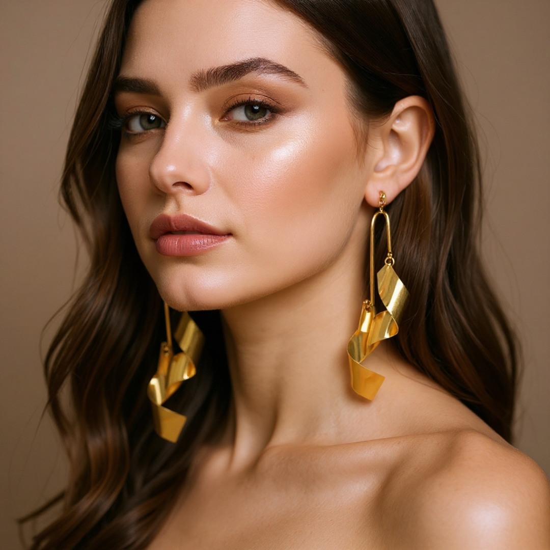 Orbit Hoop Earrings — 18K gold-plated anti-tarnish jewellery by Veyra
