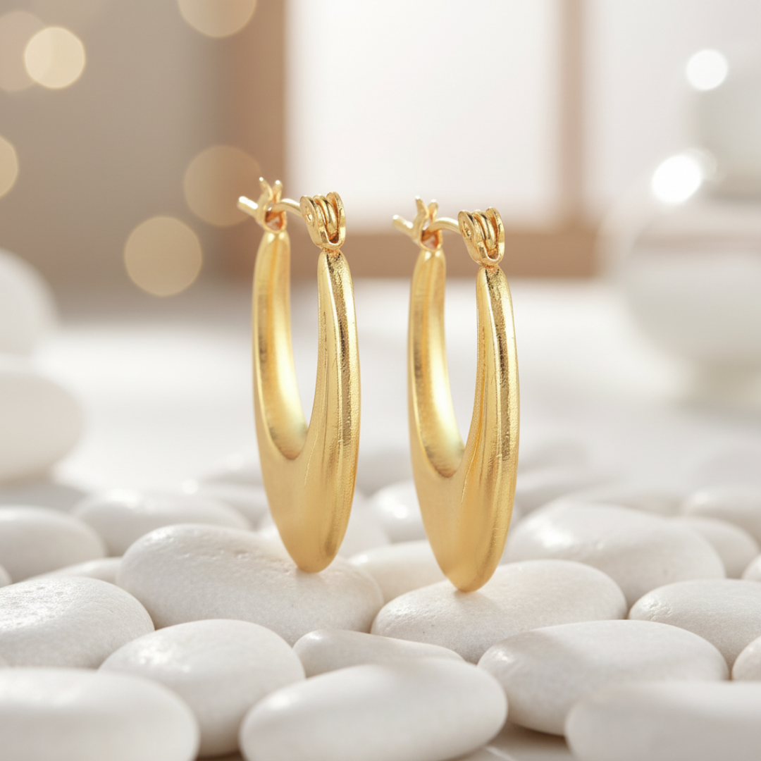 Dazzle Earrings — 18K gold-plated anti-tarnish jewellery by Veyra, view 2