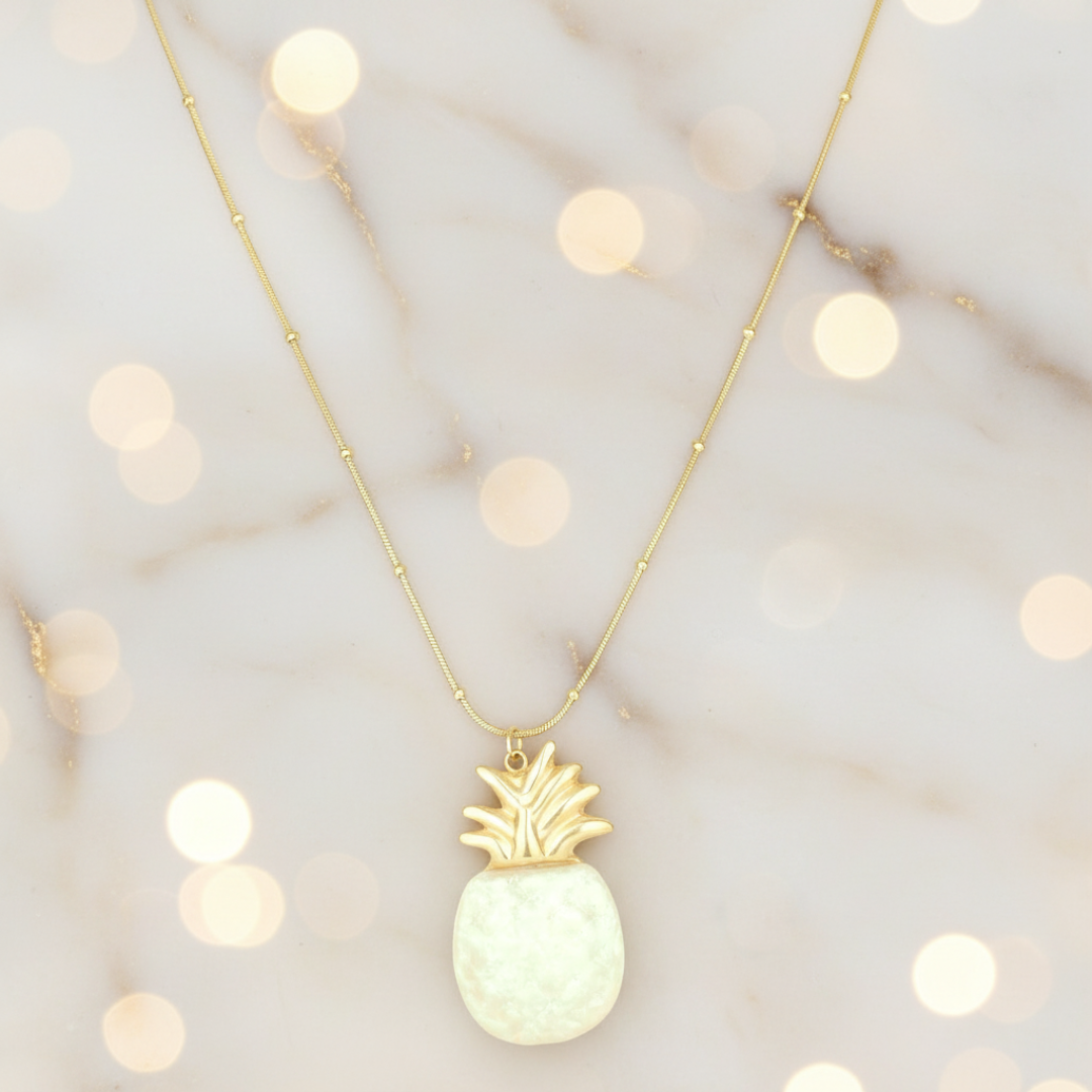 Pineapple Pendant Chain — 18K gold-plated anti-tarnish jewellery by Veyra