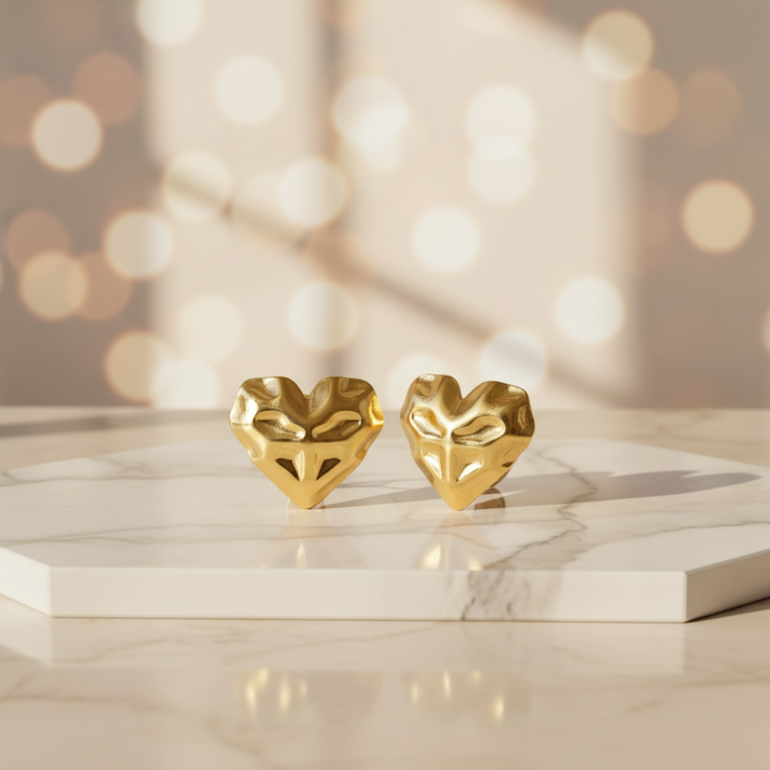 Zigzag Earrings — 18K gold-plated anti-tarnish jewellery by Veyra, view 2