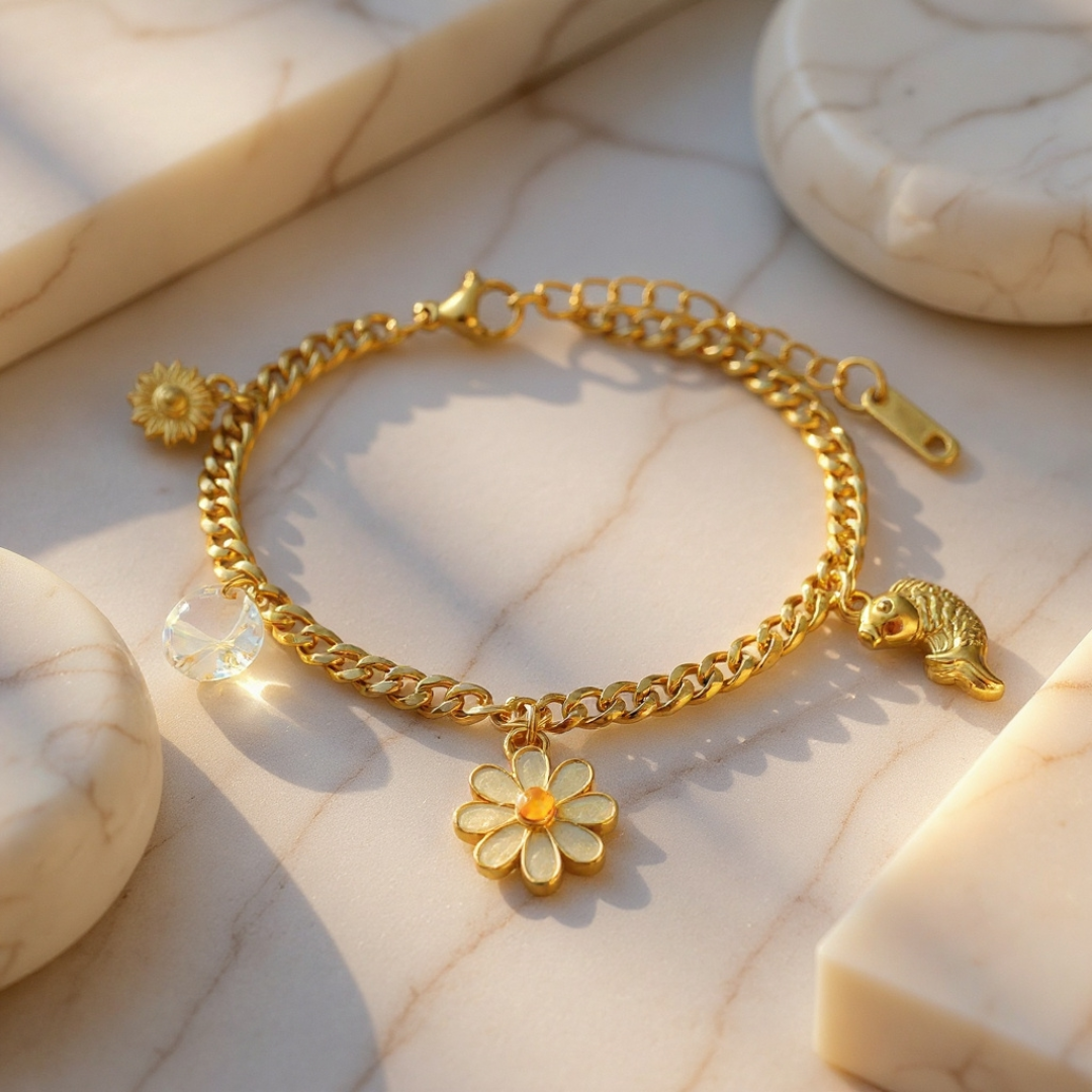 Halo Bracelet — 18K gold-plated anti-tarnish jewellery by Veyra