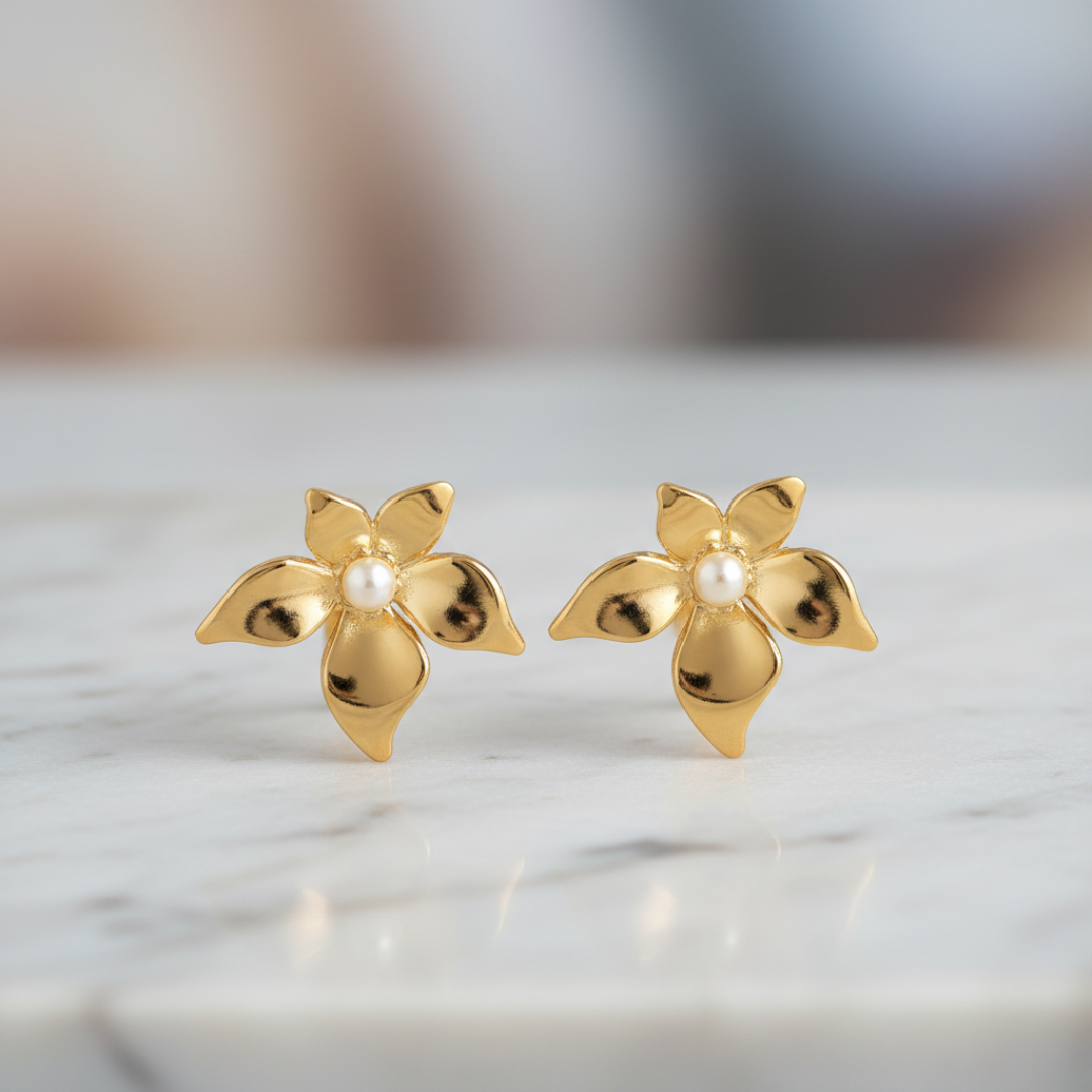 Spike Earrings — 18K gold-plated anti-tarnish jewellery by Veyra, view 2