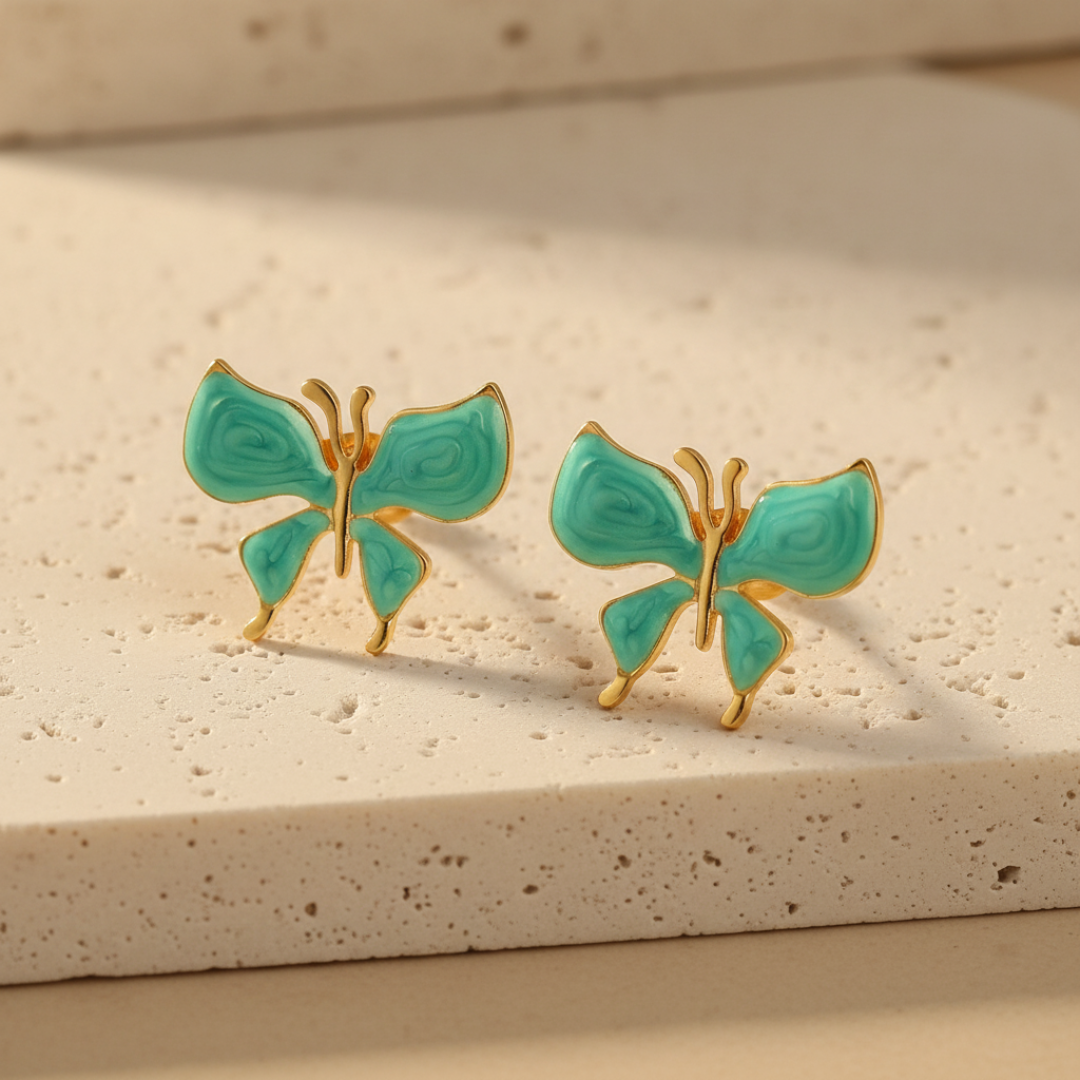 Daisy Days Earrings — 18K gold-plated anti-tarnish jewellery by Veyra, view 2