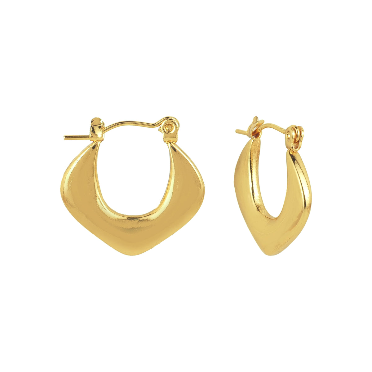 Golden Hoop Earrings — 18K gold-plated anti-tarnish jewellery by Veyra, view 2