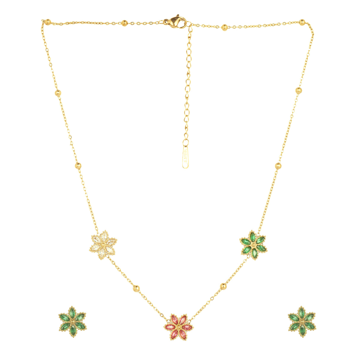 Perfect Match Set — 18K gold-plated anti-tarnish jewellery by Veyra, view 2