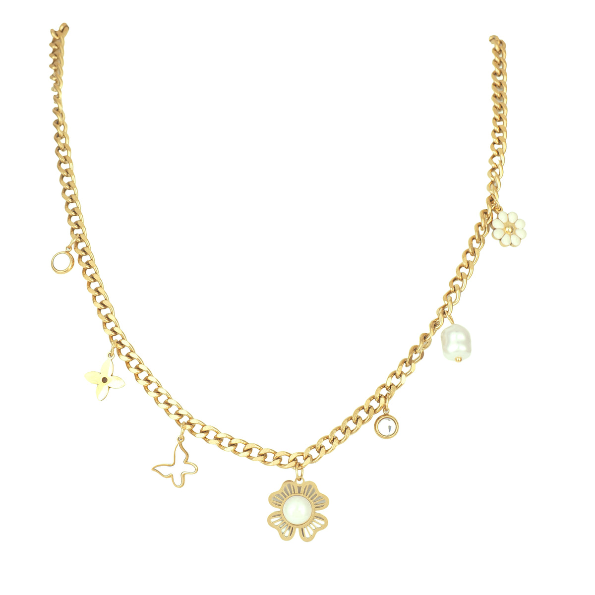 Catch Flights Chain — 18K gold-plated anti-tarnish jewellery by Veyra, view 2