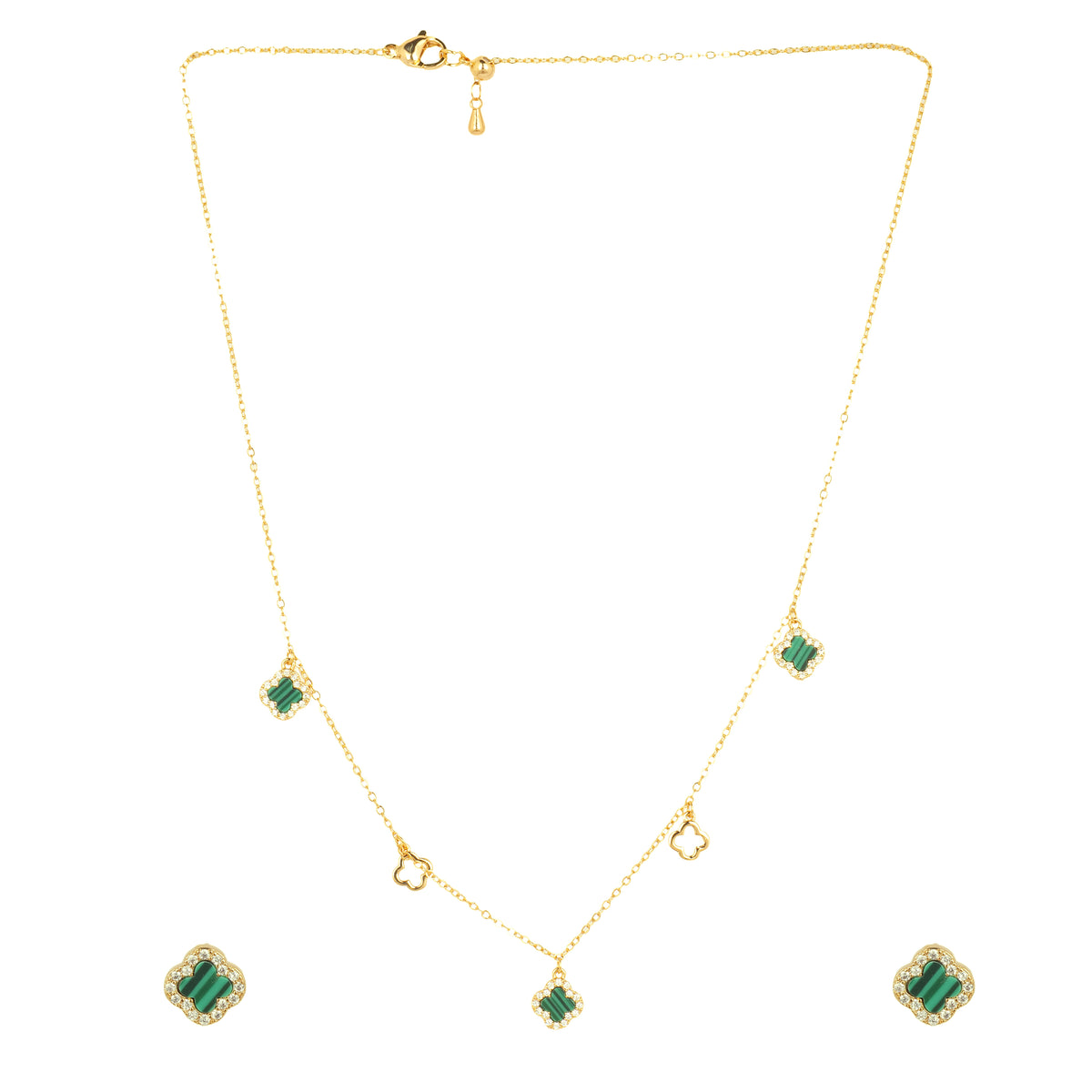 Floral Fantasy Set — 18K gold-plated anti-tarnish jewellery by Veyra, view 2