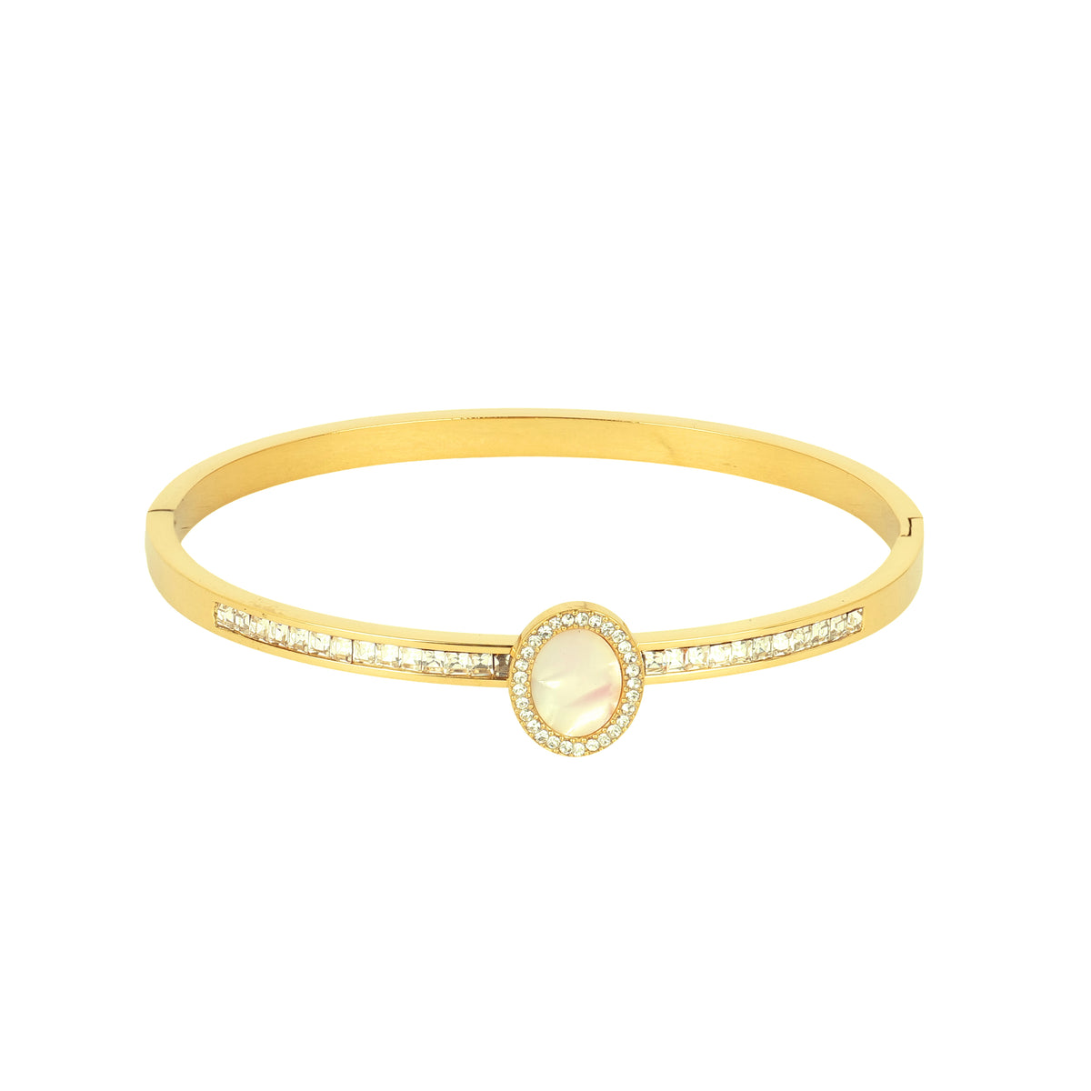 Crystal Clear Bracelet — 18K gold-plated anti-tarnish jewellery by Veyra, view 2