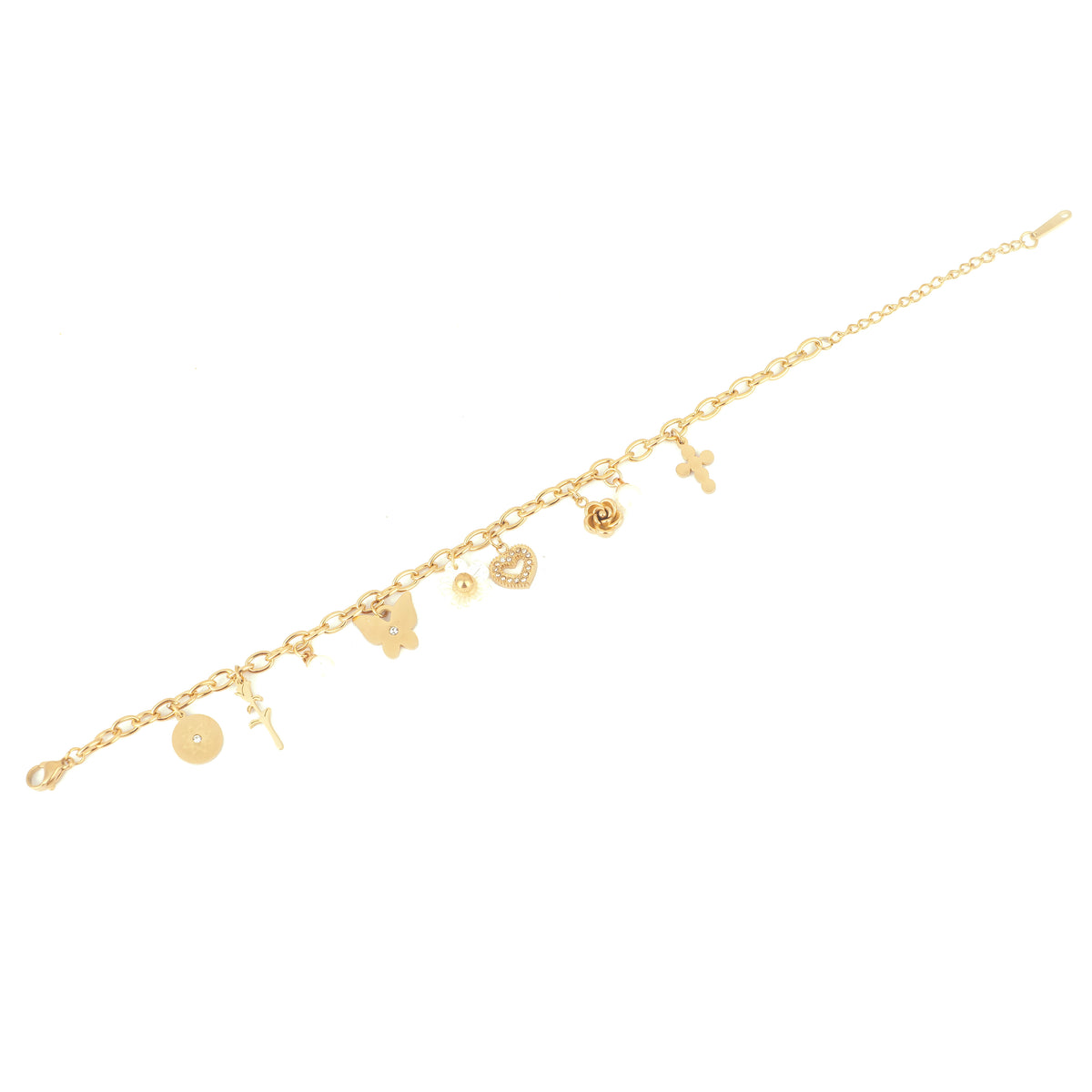 Stacked Up Bracelet — 18K gold-plated anti-tarnish jewellery by Veyra, view 2