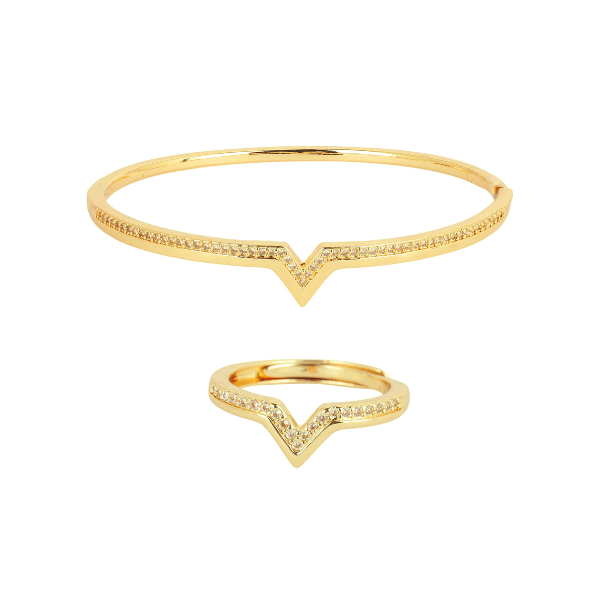 Golden Hour Set — 18K gold-plated anti-tarnish jewellery by Veyra, view 2
