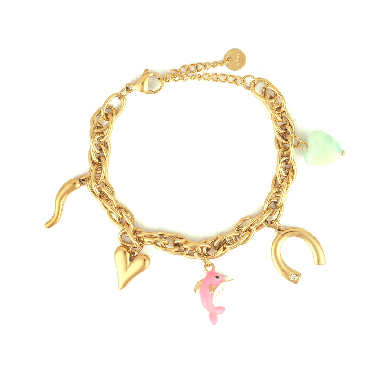 Pebble Bracelet — 18K gold-plated anti-tarnish jewellery by Veyra, view 2