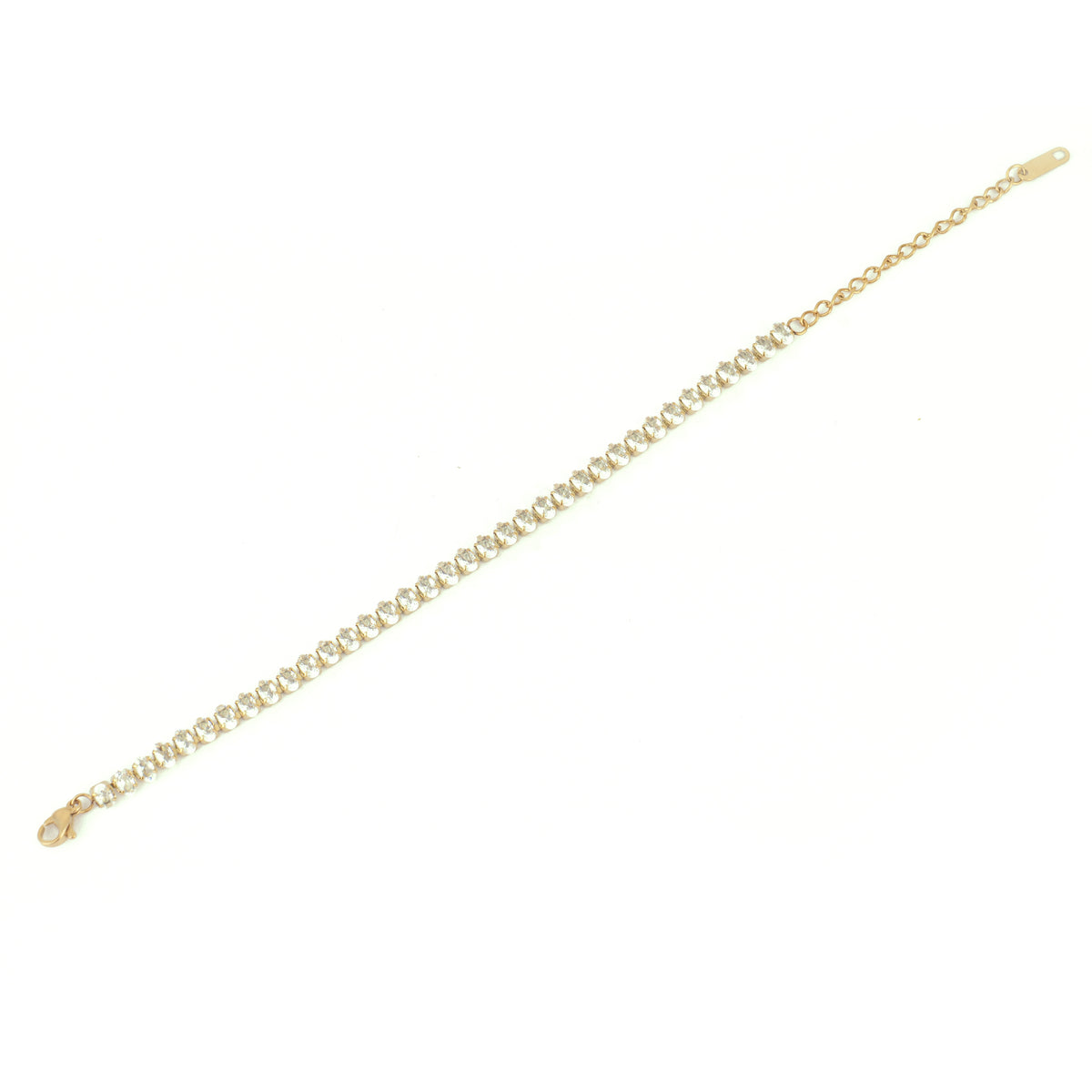 Pave Bar Bracelet — 18K gold-plated anti-tarnish jewellery by Veyra, view 2