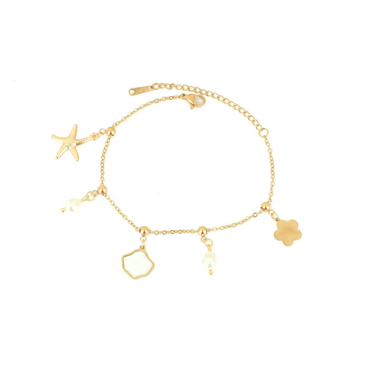 Golden Bead Bracelet — 18K gold-plated anti-tarnish jewellery by Veyra, view 2